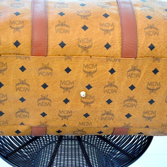 MCM Visetos Congnac Boston Bag Golf Collection Large - Picture 8 of 16